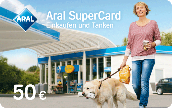 Aral SuperCard Einkaufen und Tanken im Wert von 50,00 Euro