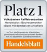 Handelsblatt Auszeichnung Businessmonitor Platz 1